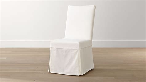 Slip White Slipcovered Dining Chair Crate And Barrel