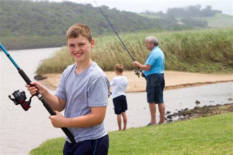 Teenage Boy Fishing Stock Photo Image 22164870