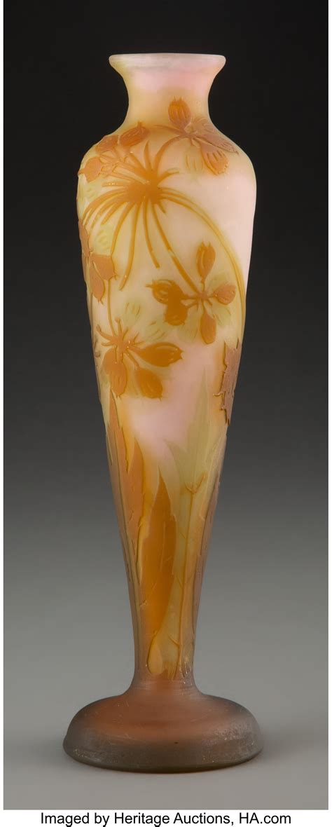 Gallé Cameo Glass Floral Vase Circa 1900 Marks Gallé 8 1 4 Lot 79095 Heritage Auctions