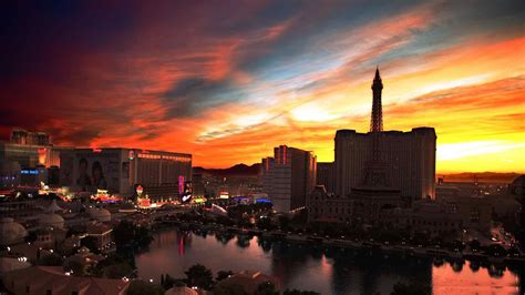 Sunset At Las Vegas Desktop Hd Wallpaper 1920x1080