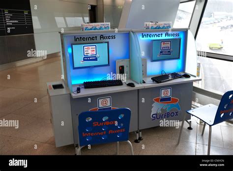 Internet Access Terminals In New Terminal 2 Building At Dublin Airport