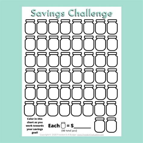 Savings Challenge Printable Savings Challenge Tracker Pdf Etsy