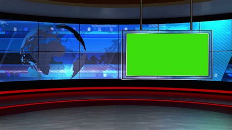 News Tv Studio Set Virtual Green Screen Background Loop Youtube Images