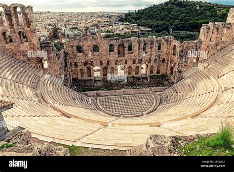 The Odeon Of Herodes Atticus Also Called Herodeion Or Herodion Is A