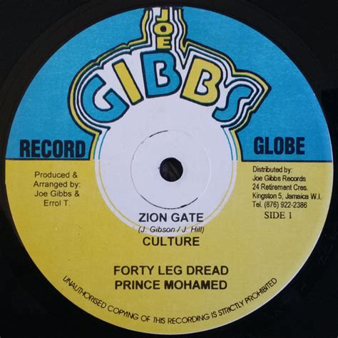 culture prince mohamed zion gate forty leg dread vinyl discogs