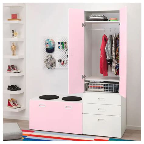 Maybe you would like to learn more about one of these? IKEA STUVA / FRITIDS White, Light Pink Wardrobe with ...