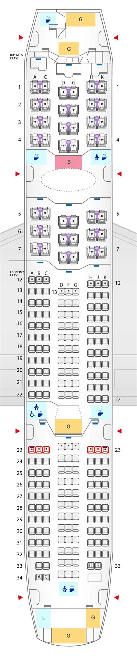 Seat Map Of Boeing Seat Map In Flight Travel Information Ana