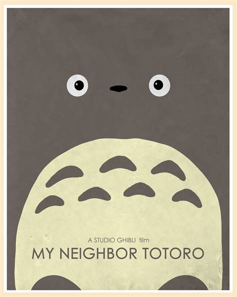 My Neighbor Totoro 1988 Minimalist Film Poster 35 Here Flickr