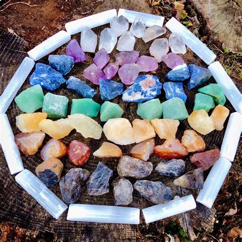 chakra healing stones set 7 large chakra crystals raw crystals raw chakra set reiki