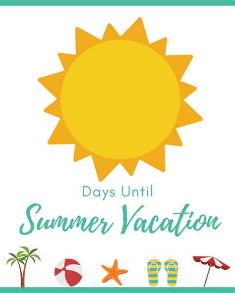 Free Printable Summer Vacation Countdown Sign Pop Sparkle Fizz