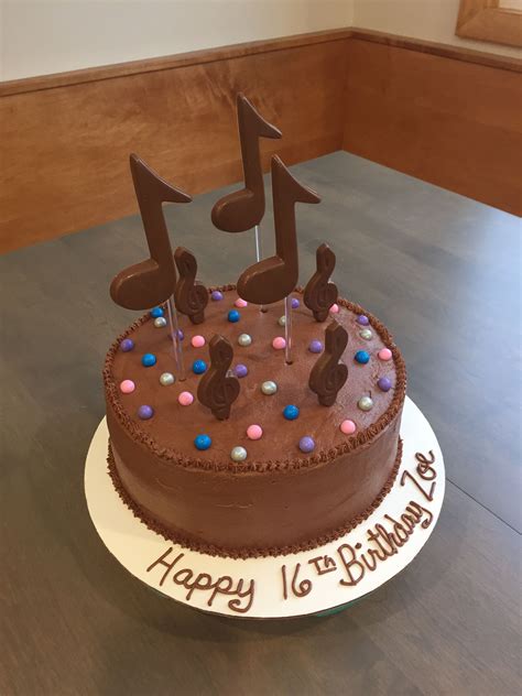 Other tasty theme related treats are chocolate fountains. 16th birthday music cake | Music cakes, Happy 16th ...