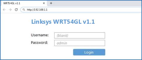Linksys Wrt54gl V11 Default Login Ip Default Username And Password