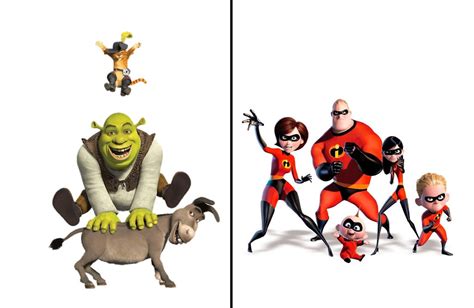 Shrek Donkey Puss And The Incredibles By Darkmoonanimation On Deviantart