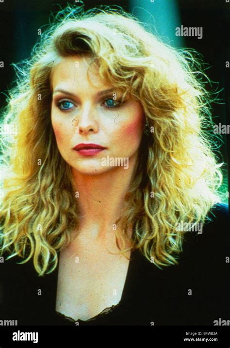 Michelle Pfeiffer Actress February 1991 Wearing Black Jumper Stock