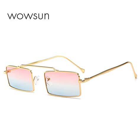 Wowsun 2018 Fashion Retro Square Sunglasses Women Brand Small Size