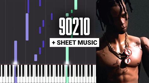 90210 Travis Scott Piano Tutorial Sheet Music And Midi Youtube