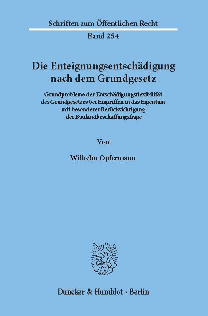 Maybe you would like to learn more about one of these? Die Enteignungsentschädigung nach dem Grundgesetz. - PDF ...