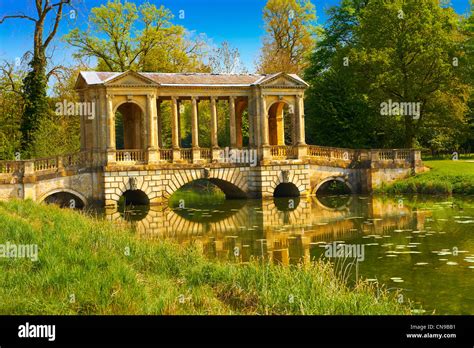 The Palladian Bridge 1774 Designed By James Gibbs Over The Lake In The