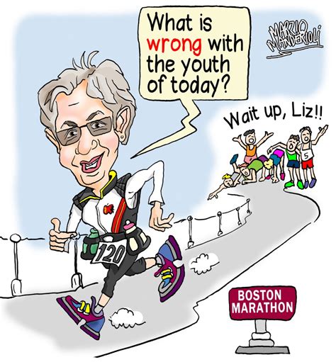 Running Granny Cartoons By Marzio