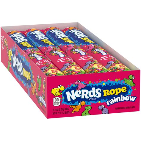 Nerds Rainbow Rope Candy 0 92oz 26g Pack Of 24 Stateside Distribution