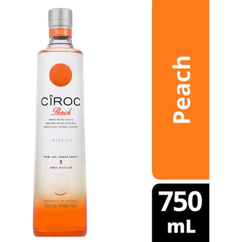 Ciroc Peach 750 Ml Made With Vodka Infused With Natural Flavors Tony S