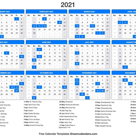 Please select your options to create a calendar. 2021 Printable Calendar Holidays | Free Printable Calendar