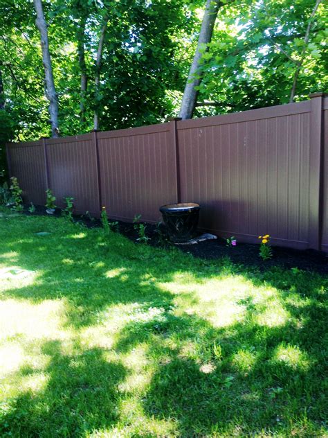 Maybe you would like to learn more about one of these? Solid Brown Vinyl Privacy Fence | Backyard fences ...
