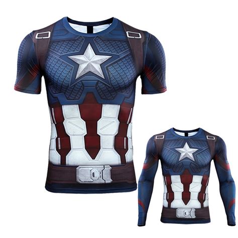 3d Captain America T Shirt Cosplay Avengers Endgame