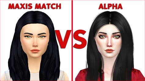 Sims 4 Maxis Match Vs Alpha Best Hairstyles Ideas For Women And Men