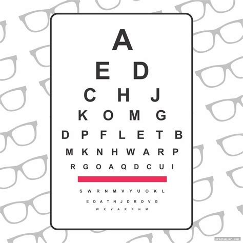 Pediatric Eye Chart Eye Chart Printable