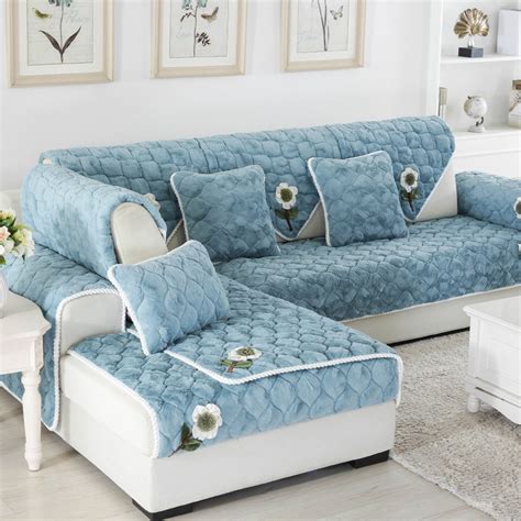 Diy sofa bed / turn this sofa into a bed. DIY Floral Plush Sofa Cover thick anti-slip couch covers ...