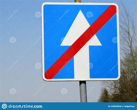 Road Sign End To One Way Traffic Stock Photo Image Of Transportation