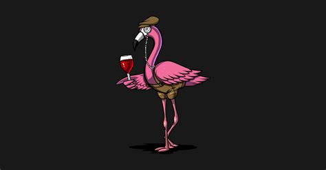 Flamingo Wine Drinking Magical Bird Party Flamingo Wine Long Sleeve