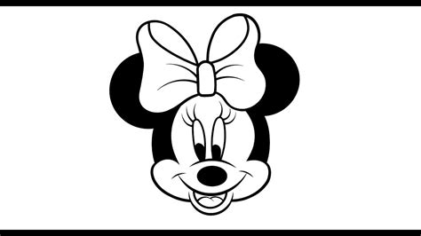 How To Draw Minnie Mouse Easy Step By Step Disney Youtube