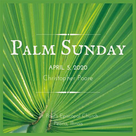 Palm Sunday St Pauls Episcopal Church Peoria Illinois