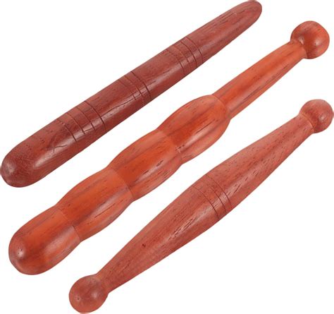 Healifty 3pcs Wooden Reflexology Sticks Foot Hand Massage Wooden Stick Tools Thai