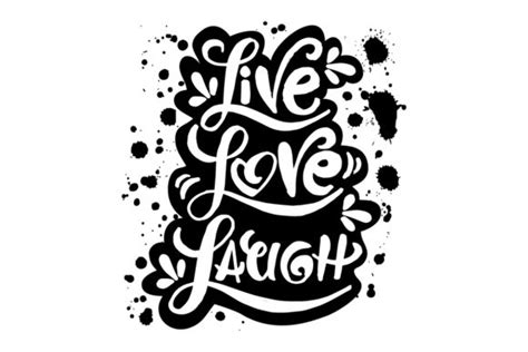 Live Laugh Love Hand Lettered Words Graphic By Handhini · Creative Fabrica