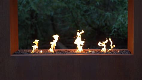 Kodo Corten Outdoor Fireplace Paloform Fire Feature Wall Fire