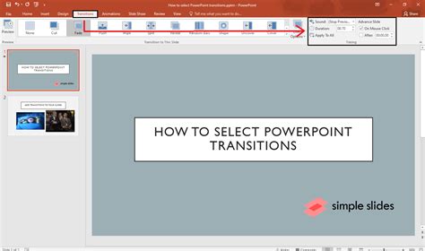 How To Select Powerpoint Transitions In 4 Easy Steps