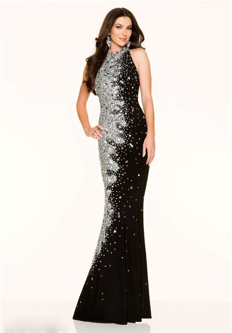 Buy Black White Mermaid Prom Dress Evening Gowns Sexy