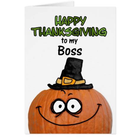 Happy Thanksgiving To My Boss Greeting Card Zazzle