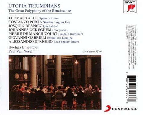 Utopia Triumphans The Paul Van Nevel Cd Album Muziek