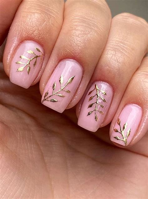 39 Chic Nail Design Ideas For Summer Gold Leaf