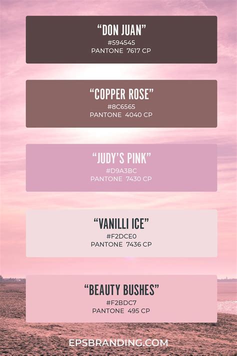 Beautiful Pink Color Palettes Eps Branding Color Palette For Home