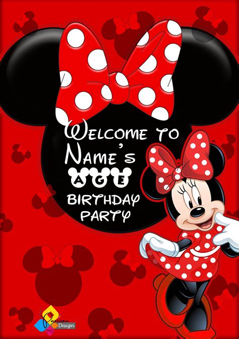 Red Minnie Mouse Birthday Wallpaper