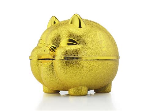 Gold Piggy Bank With Coin On Saving Account Book Stock Photo Image Of