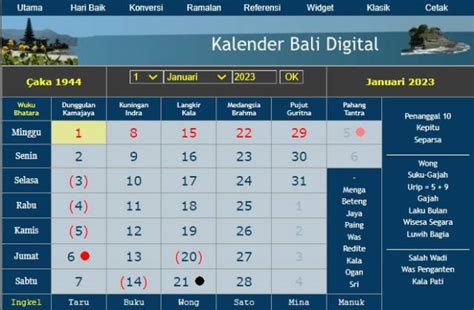 Kalender Bali 2023 Disertai Pancawara Dan Hari Besar Umat Hindu