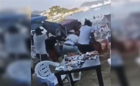 Video Turistas Y Meseros Protagonizan Batalla Campal En Acapulco