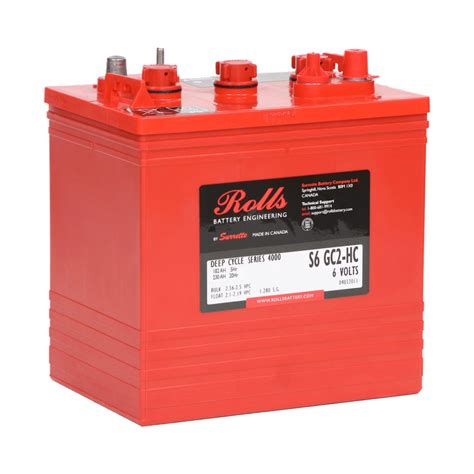 Rolls S6 Gc2 Hc 6v 230ah Flooded Deep Cycle Battery S 290 — The Cabin Depot