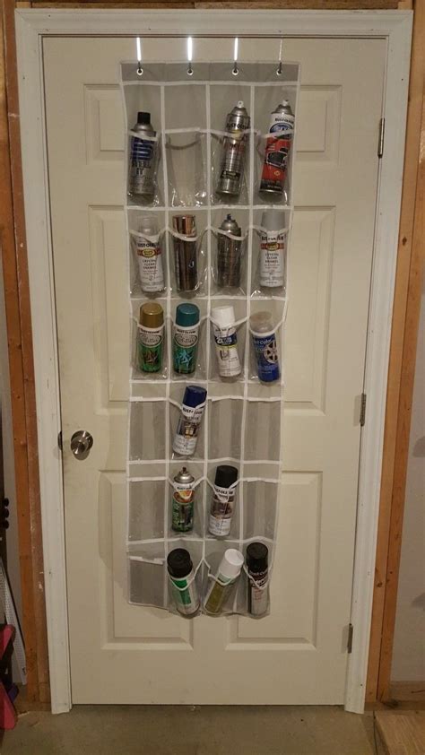 A sleek design with mirrors inside and out, also reversible to have narrower door on right or left side. Spray paint storage in an over the door shoe holder. Cheap ...
